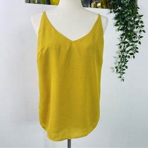 Banana Republic Women's Mustard Yellow Camisole Lined Tank Top Size M Adjustable